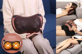 Almofada Massageadora Movimentos Shiatsu com Cromoterapia Corporal Lombar Pescoço Pés Cabeça
