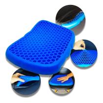 Almofada massagem ortopedica gel silicone banco cadeira gamer assento alivia coluna lombar - MAKEDA