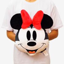 Almofada Minnie huggy de pelúcia preta vermelha travesseiro cheia redonda presente dia das crianças mini minni disney