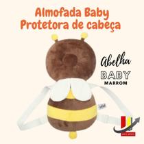 Almofada Mochila Protetora para Bebê Abelha marrom