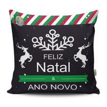 Almofada Natal Com Ziper Estampa Digital Unidade 45x45