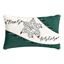 Almofada Natalina Baguete Flocos Light 445497 35x55cm Belchior