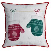 Almofada Natalina Cordone Luvas Noel 445510 43X43Cm Belchior