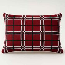 Almofada Natalina Xadrez 55x35 Vermelho/Verde/Branco Big Tricot