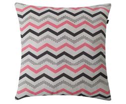 Almofada Natural Chevron 40x40cm Rosa