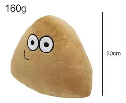 Almofada Nova Pou de Pelúcia formato triangulo Brinquedo e Decoração 20 cm