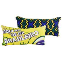 Almofada Orgulho De Ser Brasileiro Copa Do Mundo 38x18cm