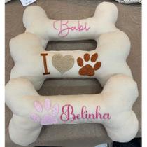 Almofada Ossinho Personalizada Nome Pet