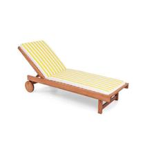 Almofada P/ Espreguiçadeira Colchonete Amarelo e Branco