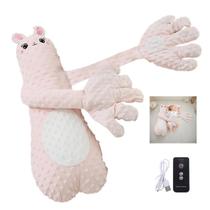 Almofada Palma Calmante Nana Nenem Bebe Criança Sono Tranquilo USB Recarregavel Controle Remoto Seguro Macio Confortavel