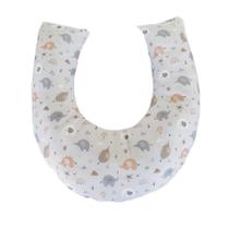 Almofada Para Amamentação Bebê Menino Elefantinho Cinza