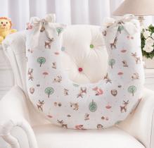 Almofada para amamentação bebê - raposinha bege - MEDINA CONFECÇÕES