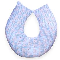 Almofada Para Amamentação de Bebê Menino Elefante Azul