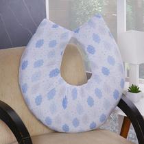 Almofada Para Amamentação de Bebê Menino Nuvem Azul