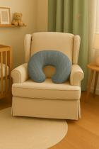 Almofada Para Amamentação De Tricot Trabalhada Luxo COR CINZA ESCURO