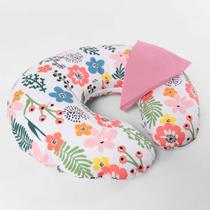 Almofada para Amamentação Flô Pastel + Capa Rosê Almofada para Amamentação Flô Pastel + Capa Rosê