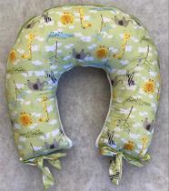 Almofada Para Amamentação Travesseiro Animais Macia Safari Verde - Jandis Baby Enxovais