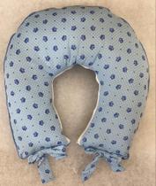 Almofada para Amamentar Bebe - Coroa Perola Azul Claro Almofada para Amamentar Bebe - Coroa Perola Azul Claro