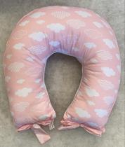 Almofada para Amamentar Bebe Menina - Nuvem Rosa