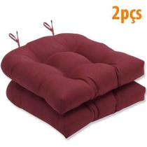 Almofada Para Assento Futton Solid 40x40cm Bordô 2Pçs