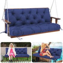 Almofada para balanço de varanda Mokoey 152x102 cm impermeável azul-marinho Almofada para balanço de varanda Mokoey 152x102 cm impermeável azul-marinho
