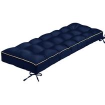 Almofada para Banco Externo TaiBest 122x46x10 cm Azul Almofada para Banco Externo TaiBest 122x46x10 cm Azul