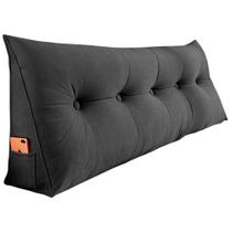 Almofada Para Cabeceira Encosto Apoio Lombar Spot 195cm com Porta Celular Suede - Abmaza