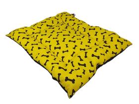 Almofada Para Cachorro Ossinho Amarelo 51x70cm Médio