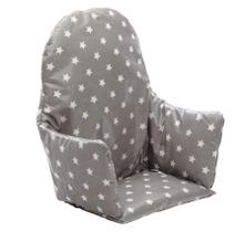 Almofada para Cadeira Alta IKEA Antilop - Modelo Messy Me (Cinza)