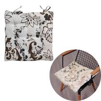 Almofada Para Cadeira Assento 40x40cm Tons De Marrom Rustico