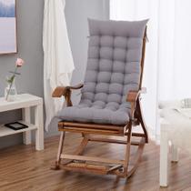 Almofada para Cadeira de balanço Crushion Cranese com encosto alto, espreguiçadeira, cinza