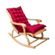 Almofada Para Cadeira De Balanço Externa Em Tecido Suede, Almofada Espessa De Algodão Pérola Com Almofada Para Cadeira De Balanço Externa Em Tecido Suede, Almofada Espessa De Algodão Pérola Com