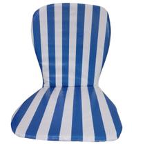 Almofada para Cadeira De Praia e Plásticas Impermeável Listrada Azul 123organizei.