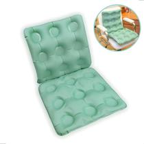 Almofada para Cadeira de Rodas Escritório Caixa de Ovo c/ Encosto Inflável Anti Escaras Hemorroida Cóccix