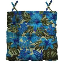 Almofada Para Cadeira Futton Ox Tropical 40x40cm - Azul