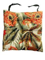 Almofada Para Cadeira Futton Ox Tropical 40x40cm - Verde/Bege