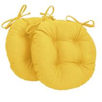 Almofada Para Cadeira Redondo Ø40cm - 2pçs Amarelo - Ecaza