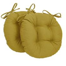 Almofada Para Cadeira Redondo Ø40cm - 2pçs Mostarda Almofada Para Cadeira Redondo Ø40cm - 2pçs Mostarda