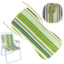 Almofada para Cadeiras Plasticas e de Praia Linea Listrada Verde Mor