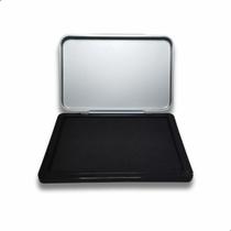 Almofada Para Carimbo Carimbeira Grande n3 Tampa Metálica Preta