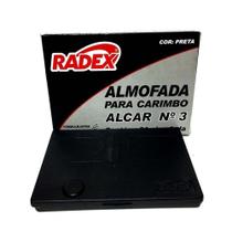 Almofada para Carimbo N.3 Preta R10 - RADEX Carimbeira Média Recarregável