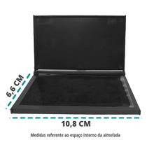 Almofada Para Carimbo N3 Preto com Tinta Aplicada 10,8 x 6,6