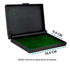 Almofada Para Carimbo N3 Verde com Tinta Aplicada - Radex