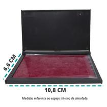 Almofada Para Carimbo N3 Vermelha com Tinta Aplicada - Radex