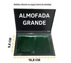 Almofada Para Carimbo N4 Verde com Tinta Aplicada