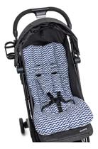 Almofada Para Carrinho de Bebê Universal - Zig Zag Azul - CLICK TUDO