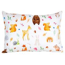 Almofada para crianças de algodão 100% Muslin by ADDISON BELLE - Adapta-se a almofadas de 13" x18" e 14" x19" - Macias, Duráveis e Respiráveis (Woodland Animals)