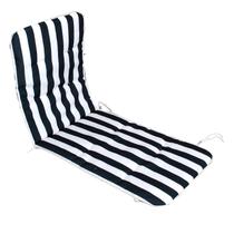 Almofada para Espreguiçadeira 3x58x170cm Azul e Branco - Just Home Collection