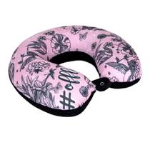 Almofada para Pescoço Be Happy Rosa - Enchimento Nasa - Metalnox