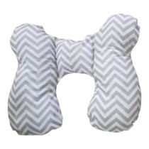 Almofada Para Pescoço Com Apoio de Cabeça para Bebe Cadeirinha e Bebê Conforto Passeio Chevron Cinza Almofada Para Pescoço Com Apoio de Cabeça para Bebe Cadeirinha e Bebê Conforto Passeio Chevron Cinza